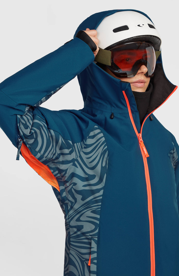 FWC'Cruz Duo Snow Jacket | Blue Swirl Zebra