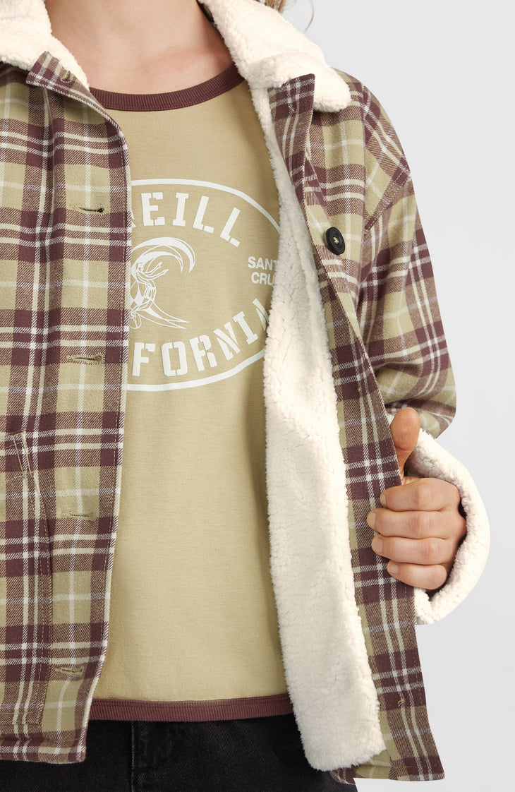 O'Riginals Fleece-Lined Jacket | Beige Check Flannel
