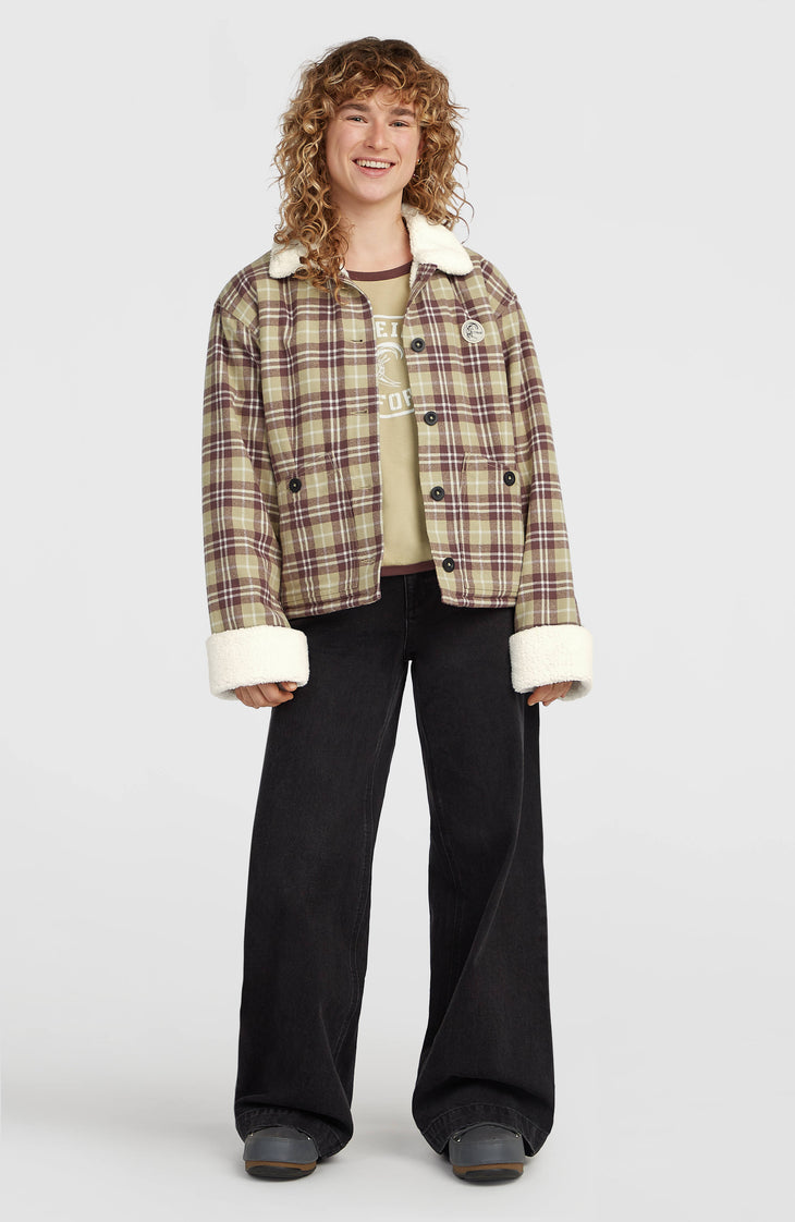 O'Riginals Fleece-Lined Jacket | Beige Check Flannel