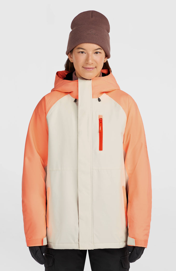 FWC'Cruz Raglan Snow Jacket | Funky Peach Colour Block