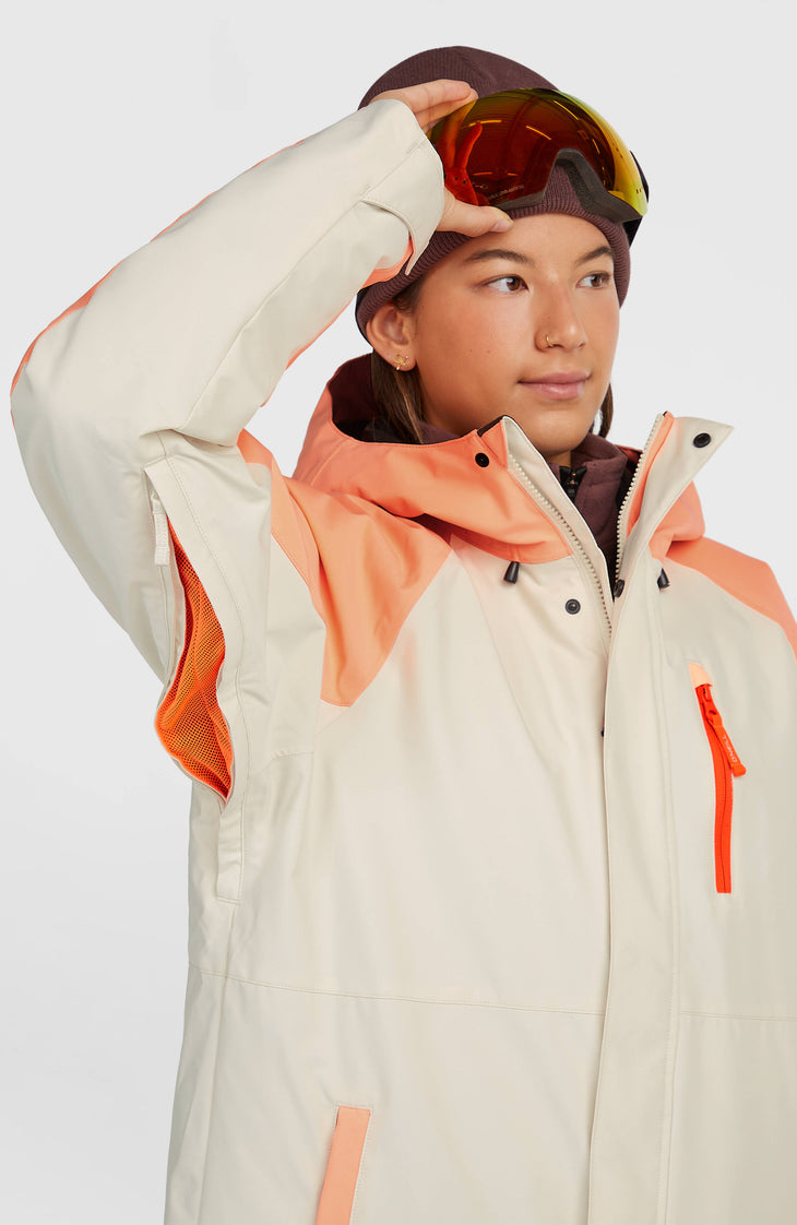 FWC'Cruz Raglan Snow Jacket | Funky Peach Colour Block