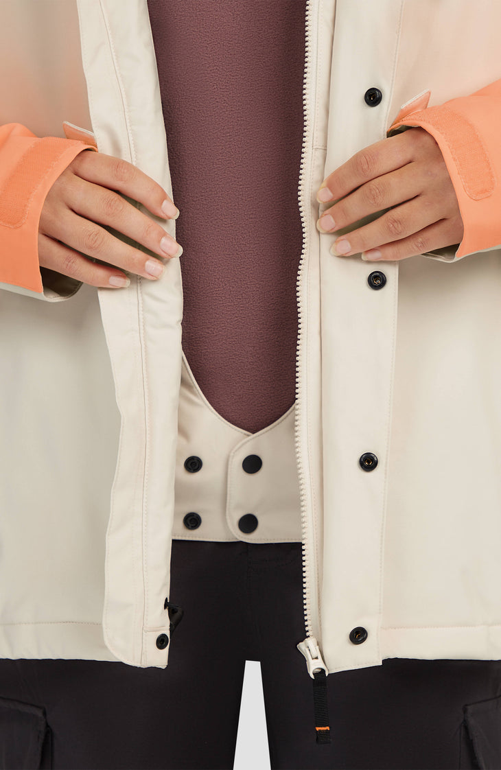 FWC'Cruz Raglan Snow Jacket | Funky Peach Colour Block