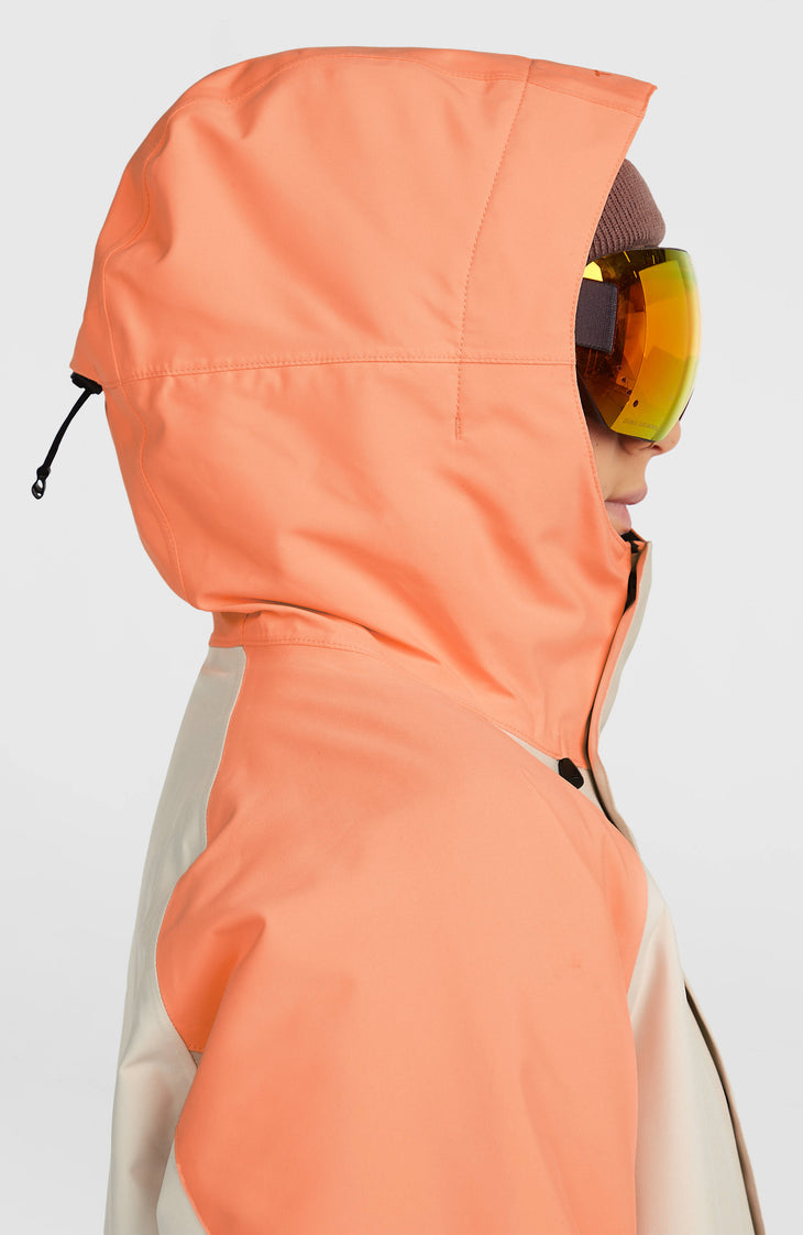 FWC'Cruz Raglan Snow Jacket | Funky Peach Colour Block