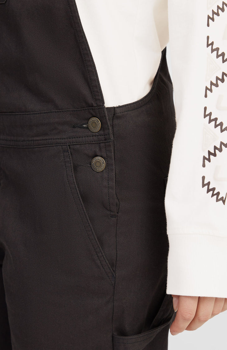 Twill Dungarees | Black Out