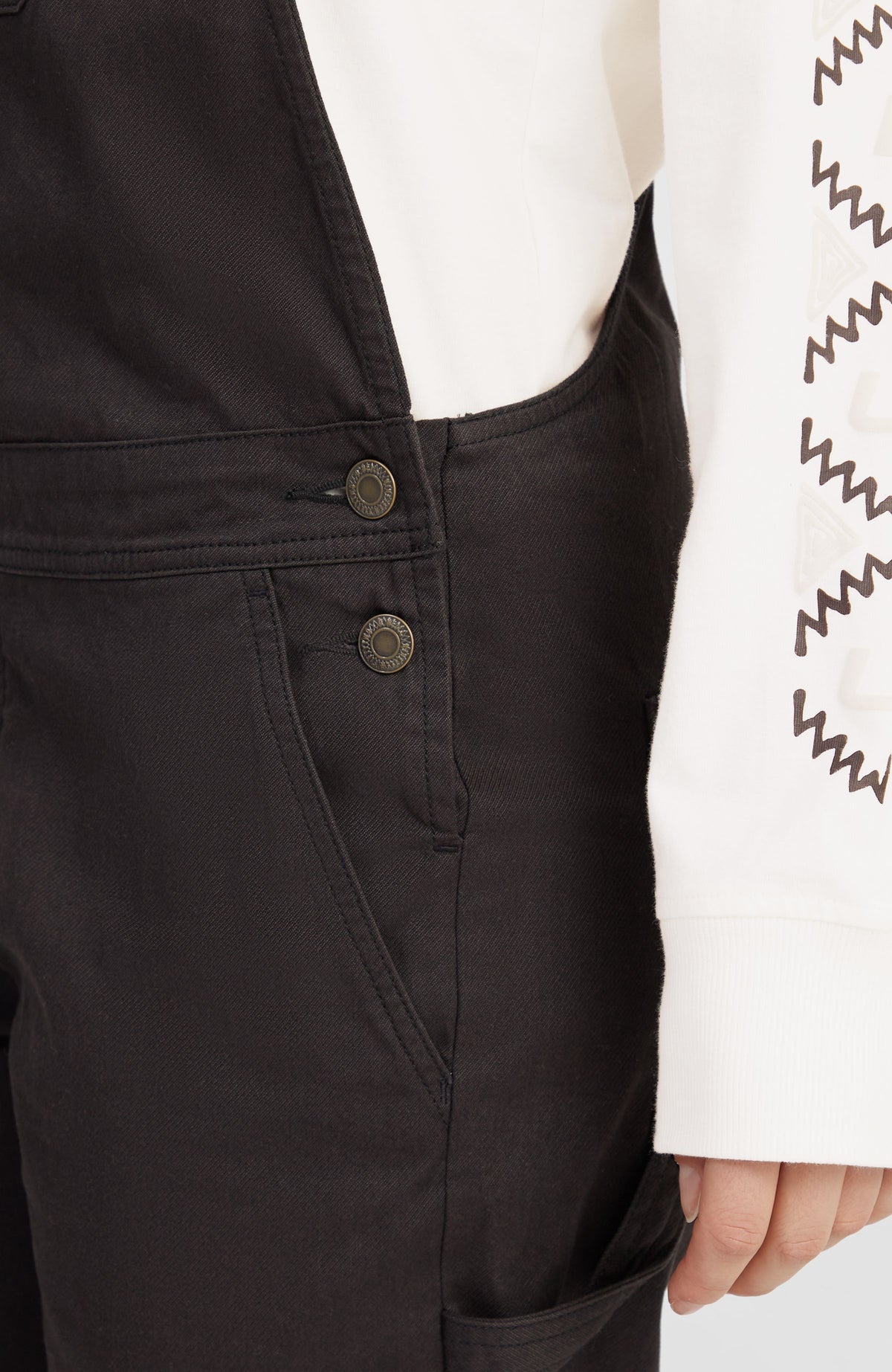 Twill Dungarees | Black Out