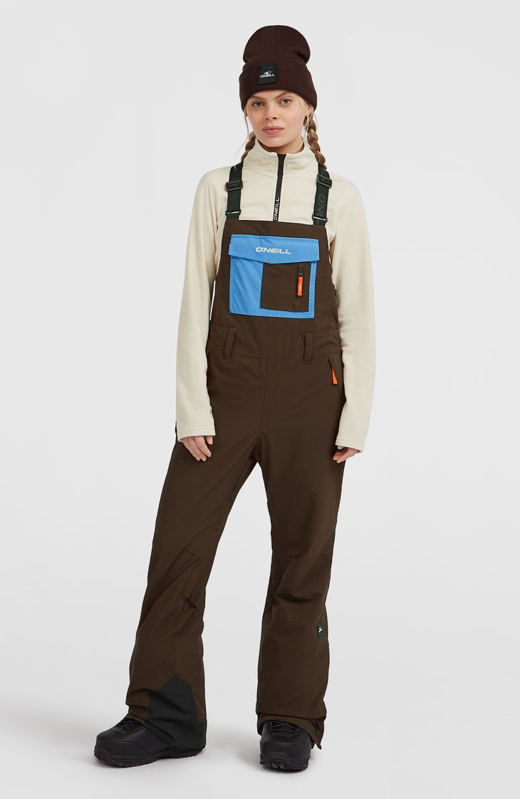 FWC'Peak Bib Snow Pants | Coffee Bean Colour Block