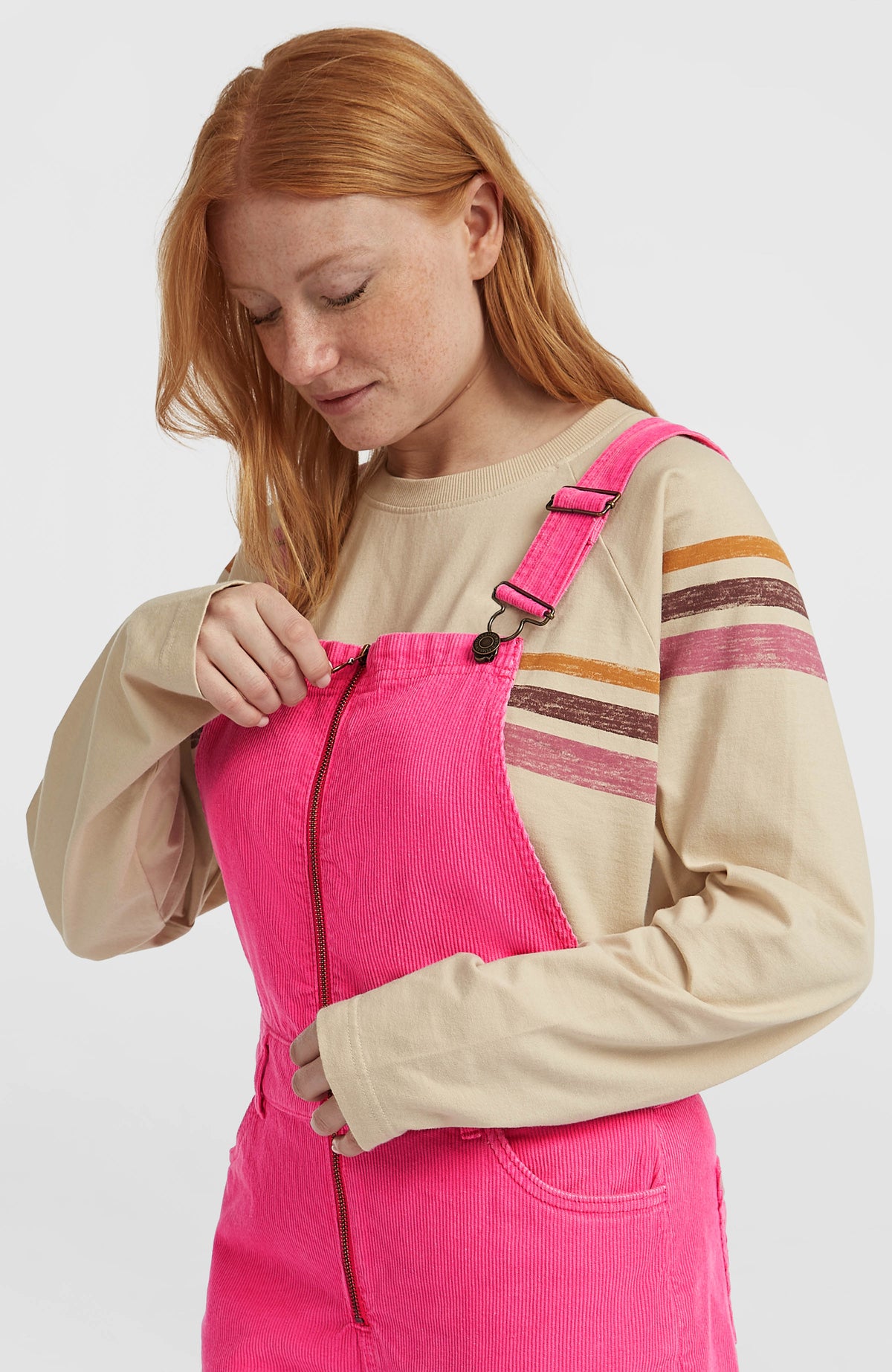 O'Riginals Cord Dungarees | Carmine Rose