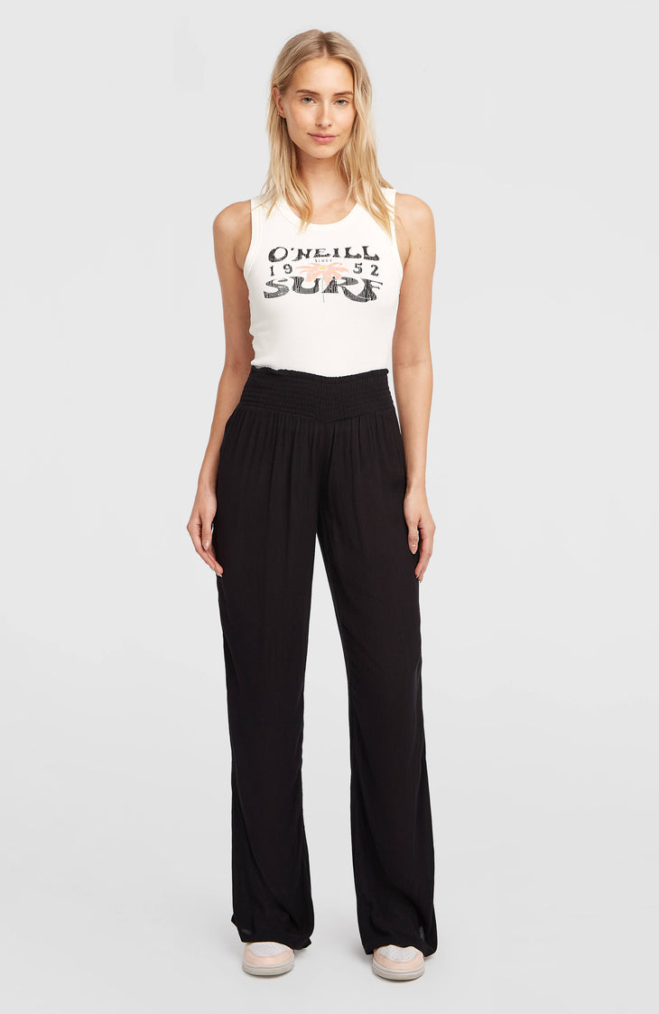 Johnny Smocked Waist Pants | Black Out