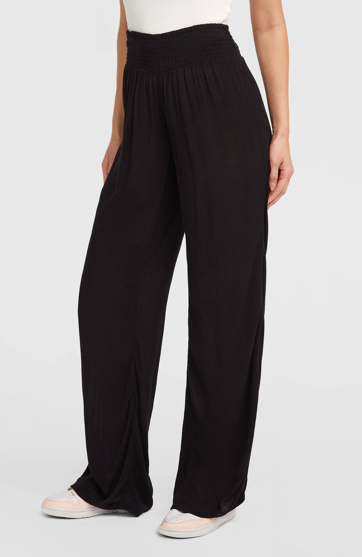 Johnny Smocked Waist Pants | Black Out