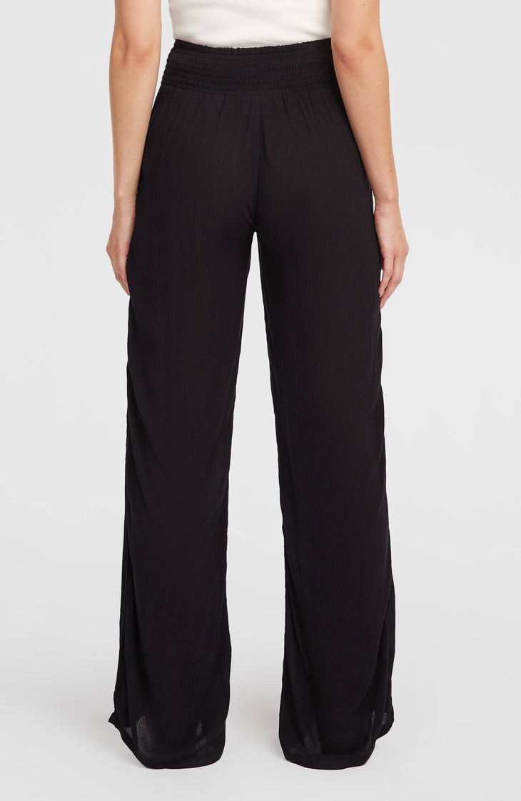 Johnny Smocked Waist Pants | Black Out