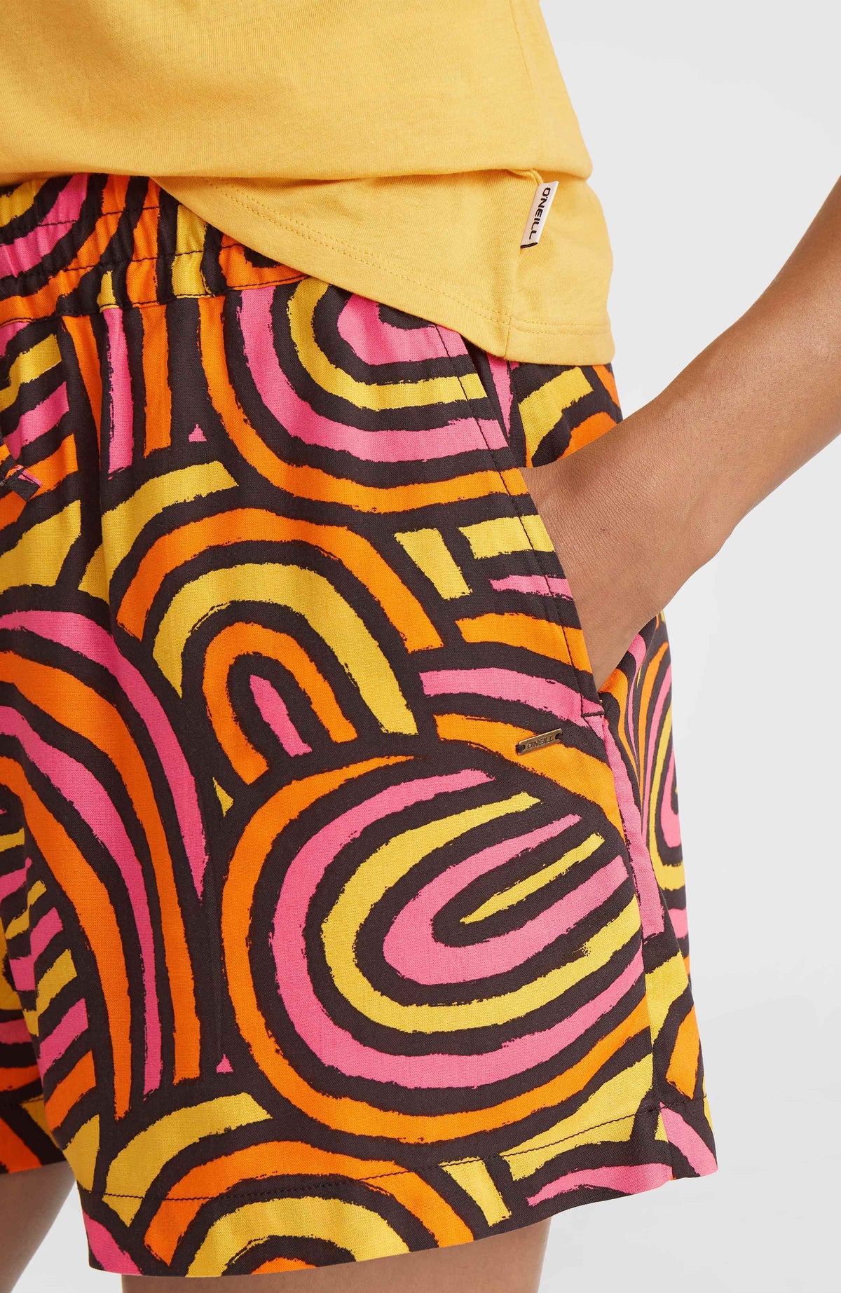 Amiri Beach Shorts | Orange Rainbow Stripe