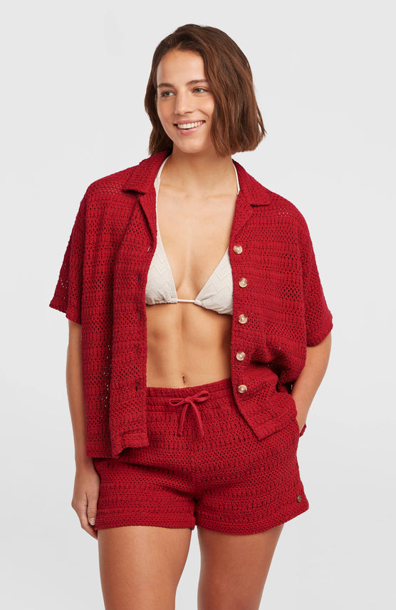 O'Riginals Crochet Shorts | Midnight Poppy