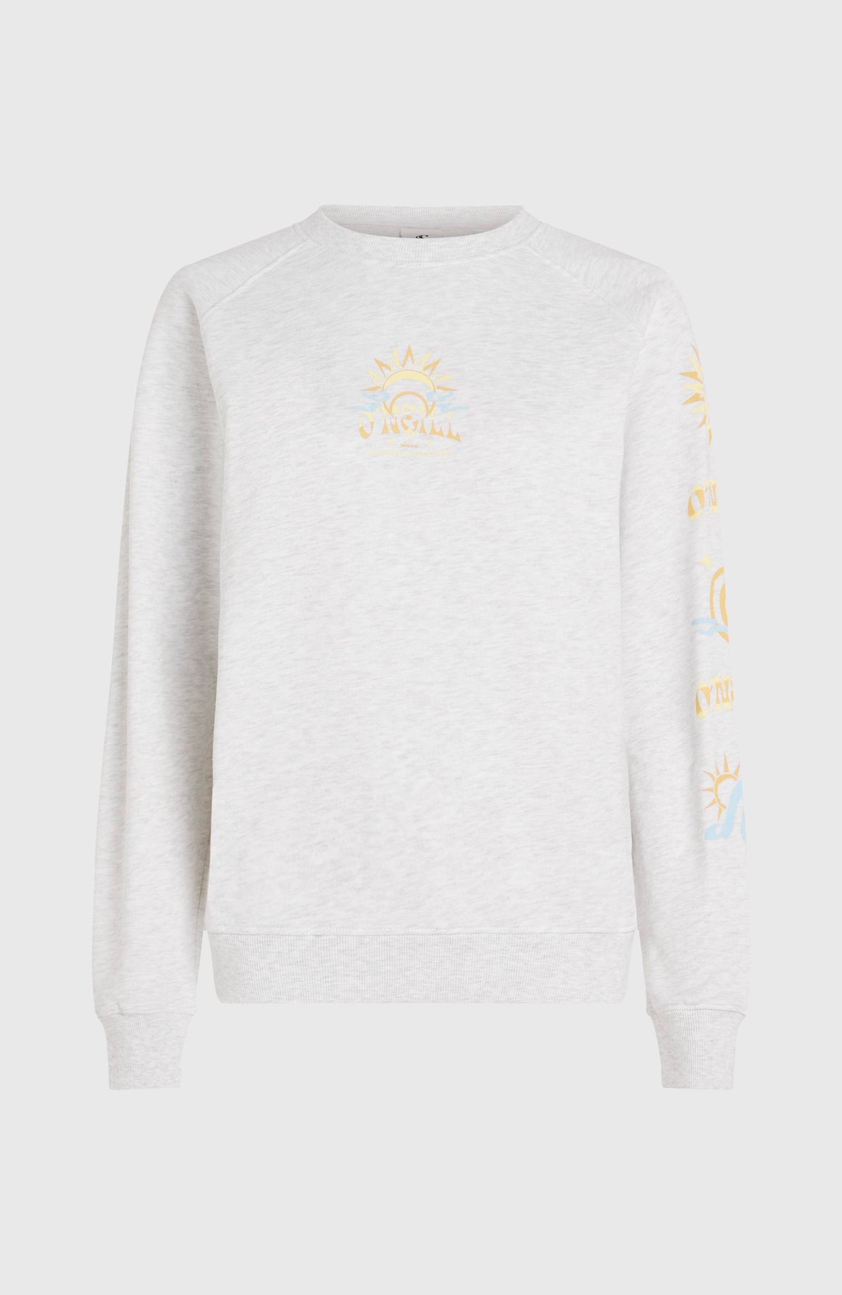 Beach Vintage Crew Sweatshirt | White Melange