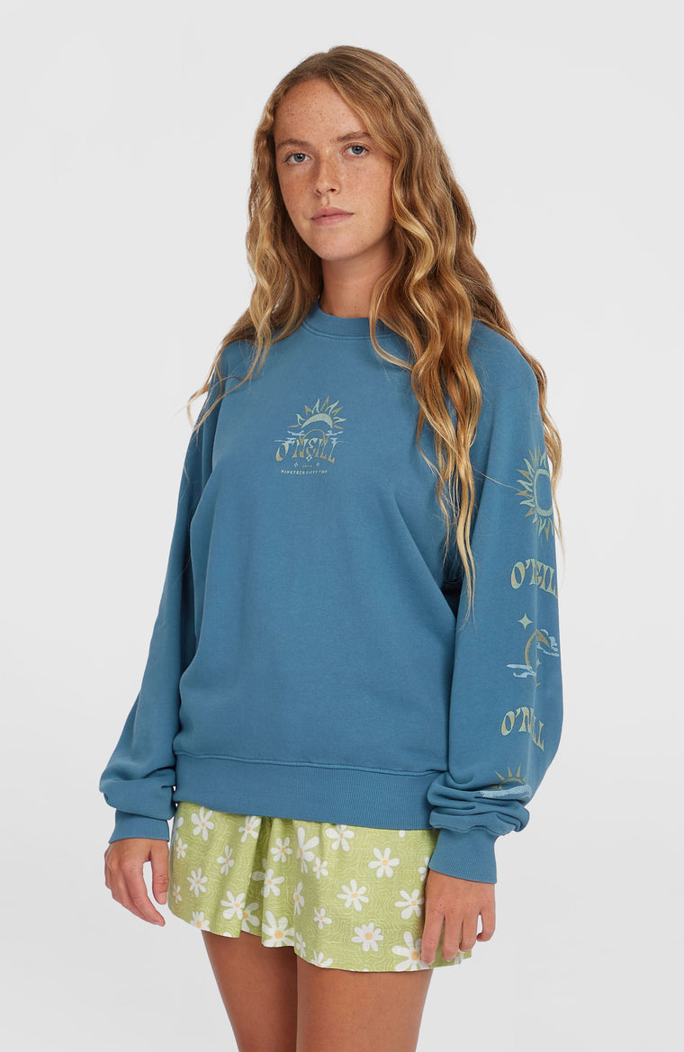 Beach Vintage Crew Sweatshirt | Copen Blue Beach Vintage Crew Sweatshirt | Copen Blue