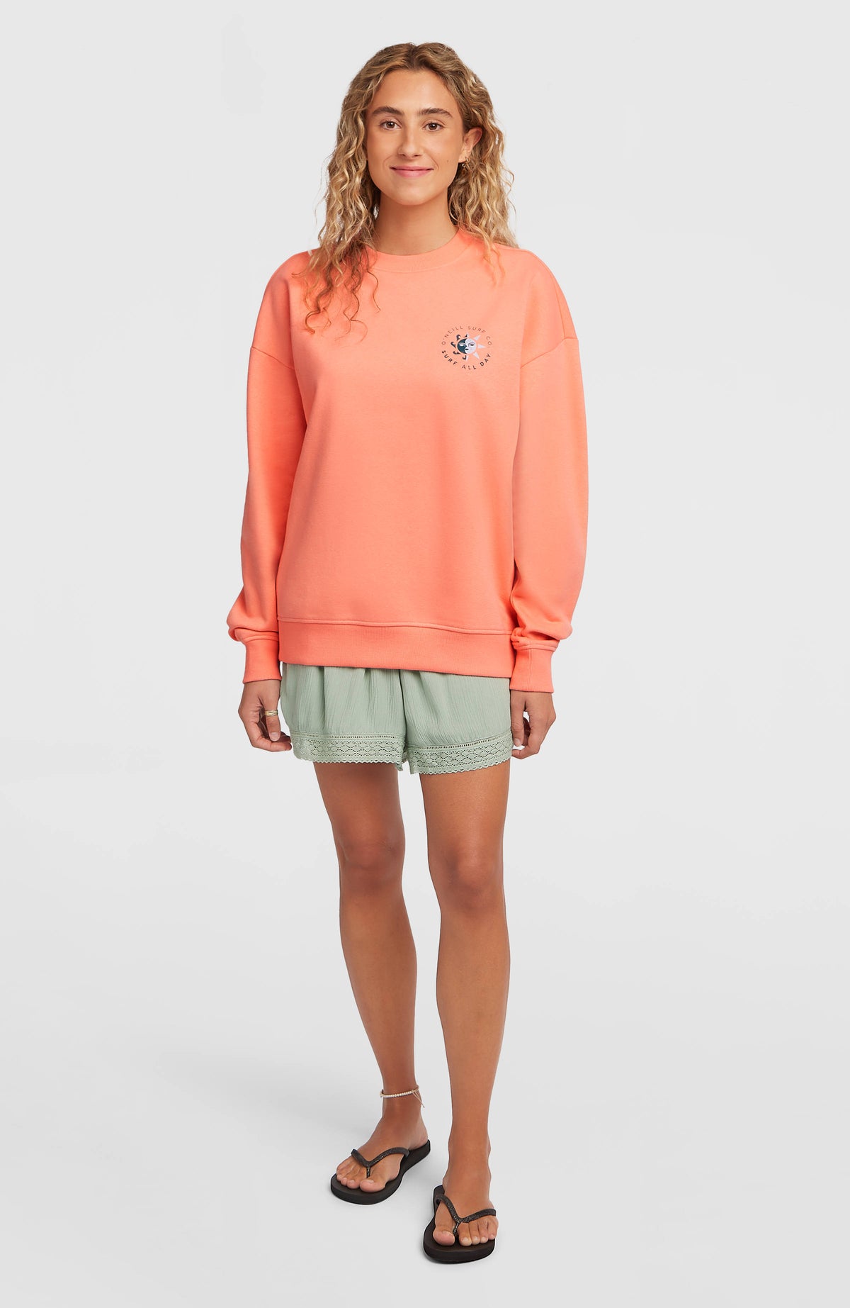 Summer Musthave Crewneck Sweatshirt | Funky Peach