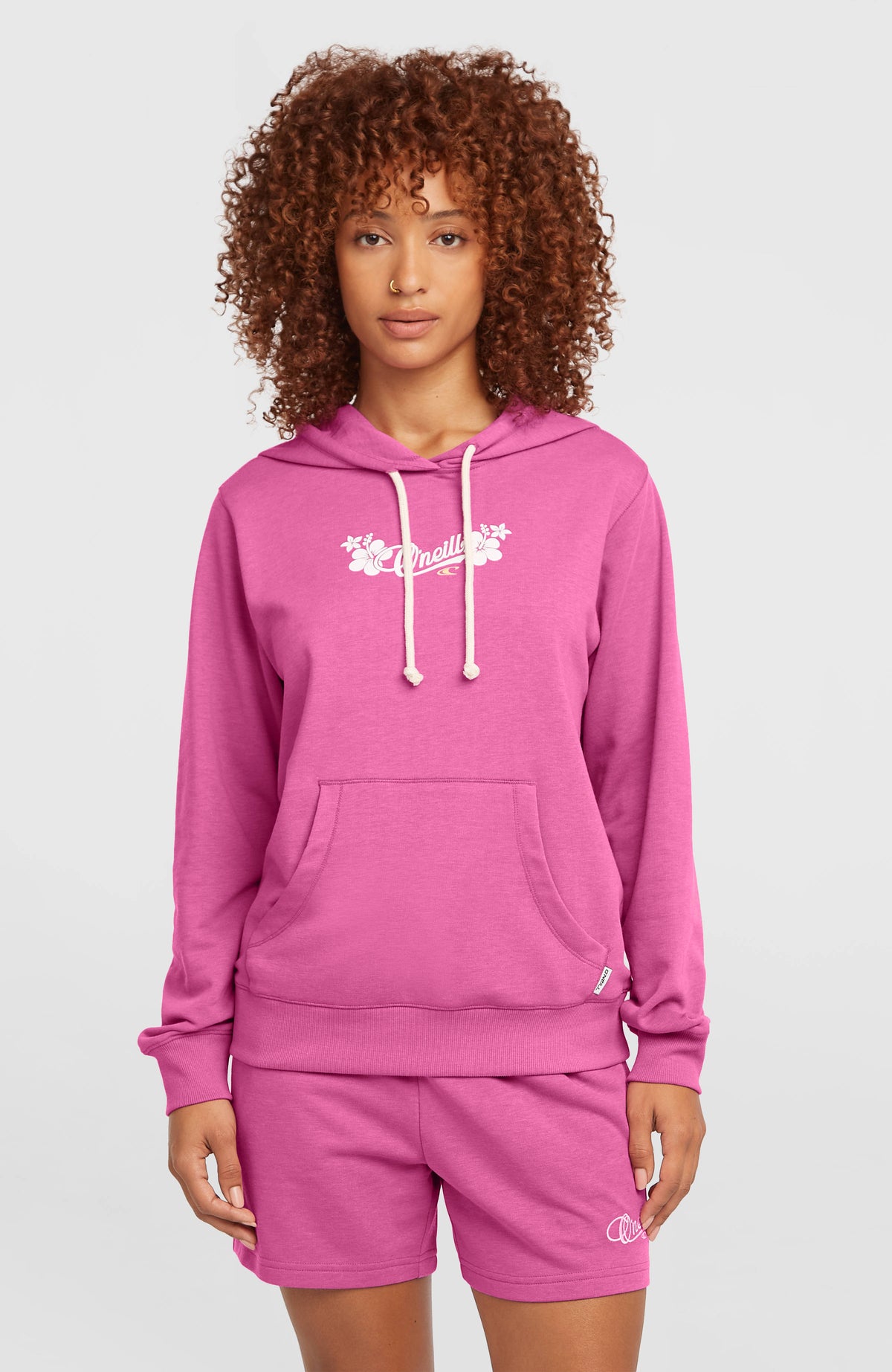 Essentials Script Hoodie | Electric Fuschia