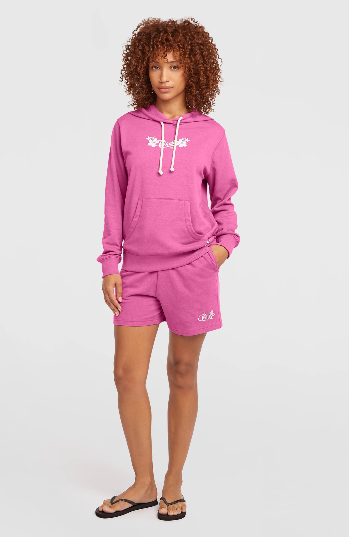 Essentials Script Hoodie | Electric Fuschia