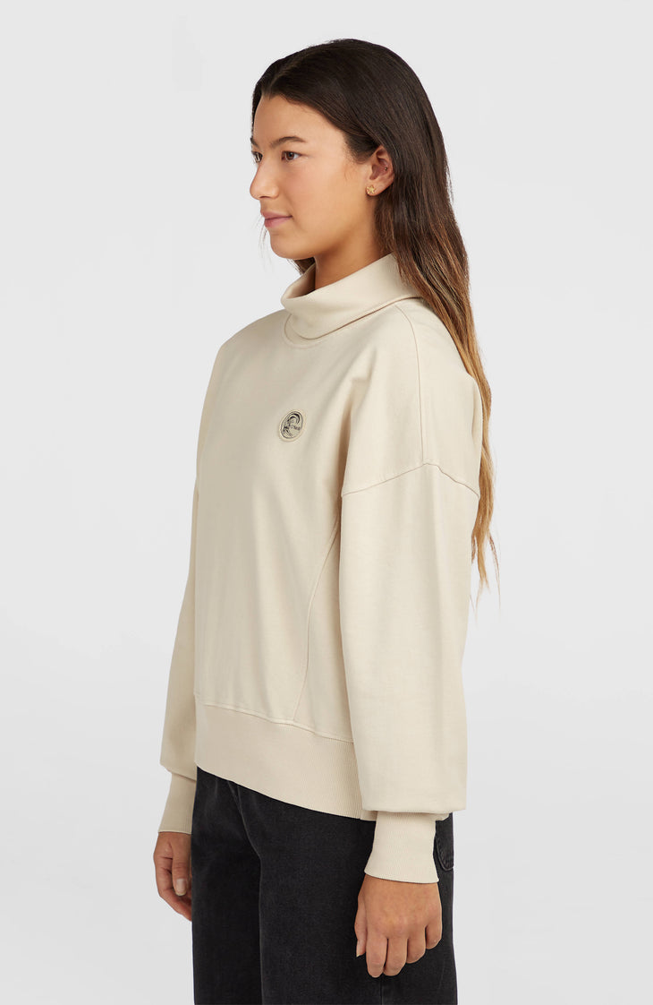 O'Riginals High-Neck Crew Sweatshirt | Linen White