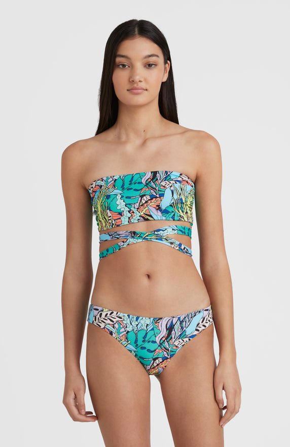 Knot Bandeau Matira Bikini Set | Yellow Animal Blur Knot Bandeau Matira Bikini Set | Yellow Animal Blur