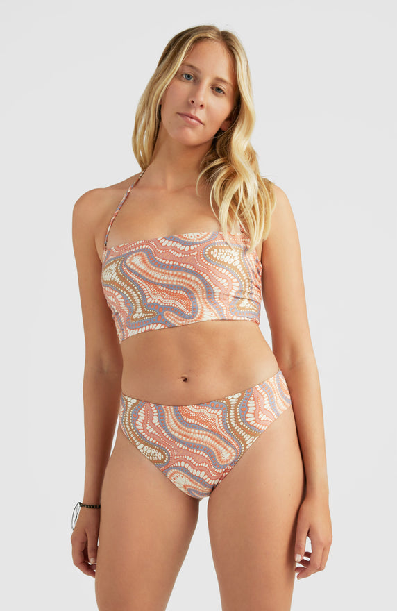 Knot Bandeau Matira Bikini Set | Yellow Animal Blur Knot Bandeau Matira Bikini Set | Yellow Animal Blur