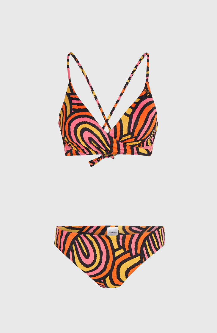 Baay Maoi Bikini Set | Orange Rainbow Stripe