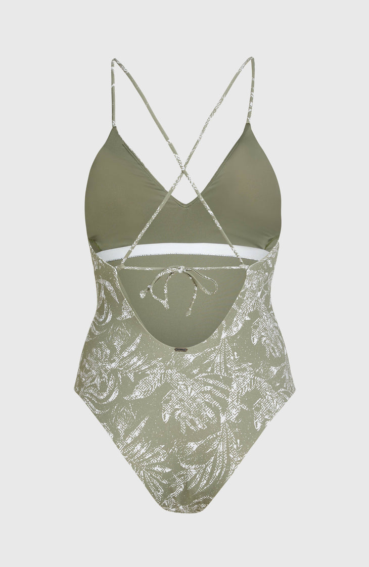 Jaida Swimsuit | Green Textured Jungle