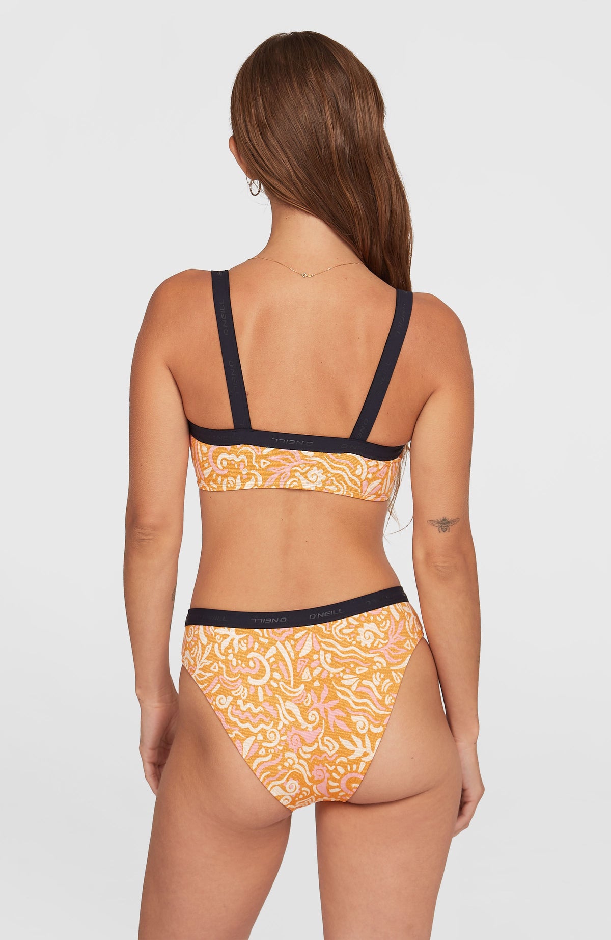 Sport Bikini Set | Orange Abstract Wave