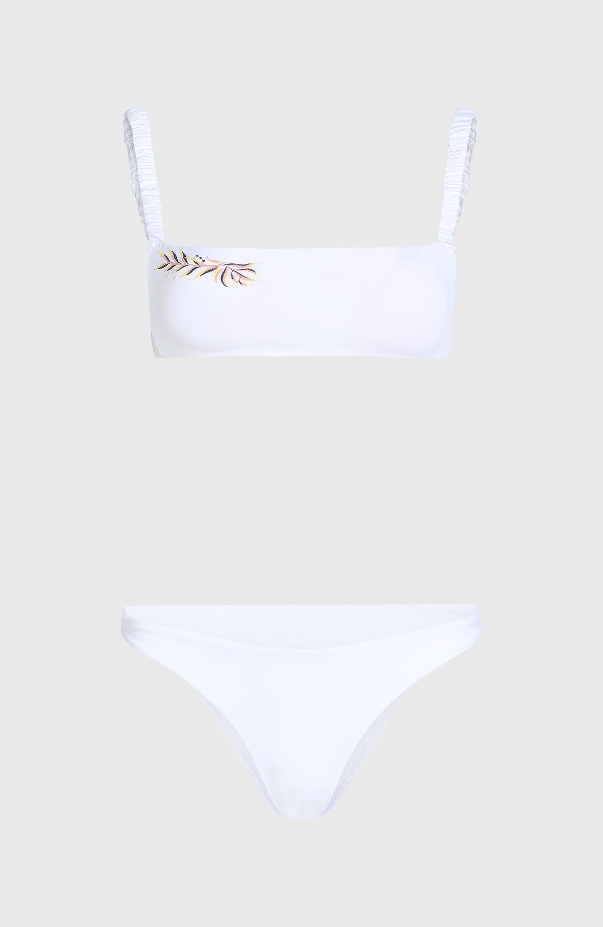 Bundoran Flamenco Embroidery Bikini Set | Snow White