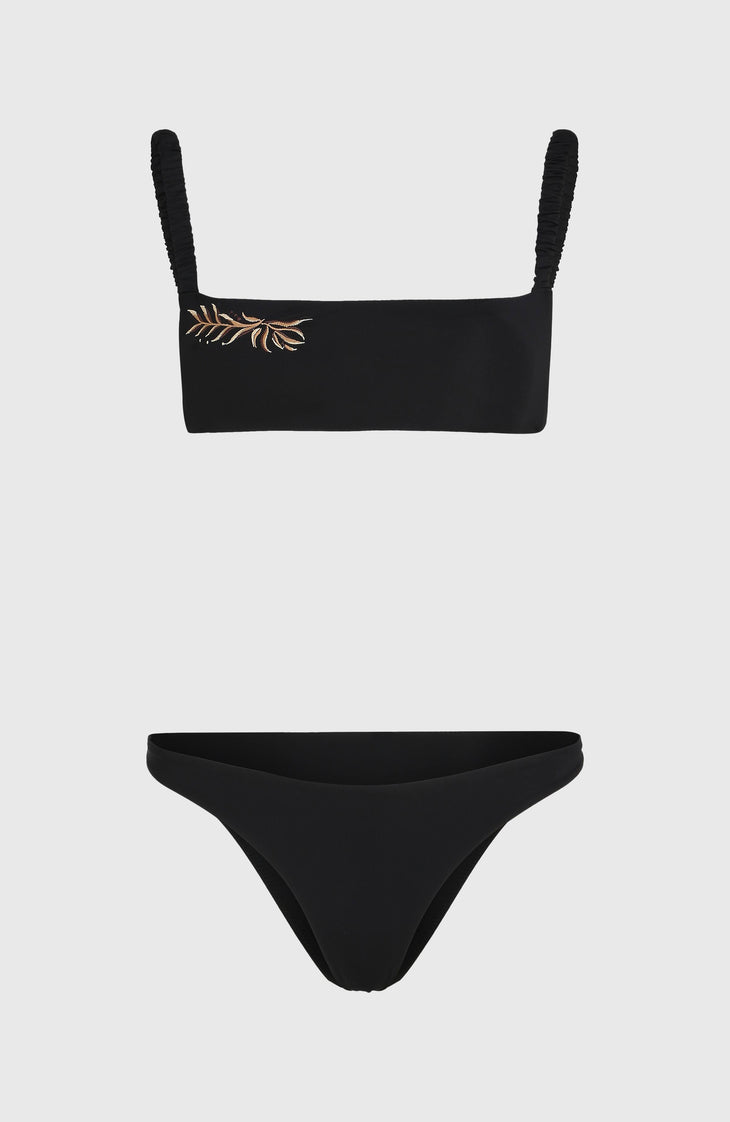 Bundoran Flamenco Embroidery Bikini Set | Black Out