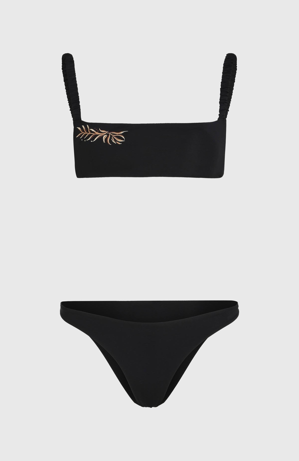 Bundoran Flamenco Embroidery Bikini Set | Black Out