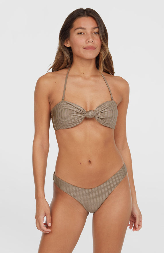 Knot Bandeau Matira Bikini Set | Yellow Animal Blur Knot Bandeau Matira Bikini Set | Yellow Animal Blur