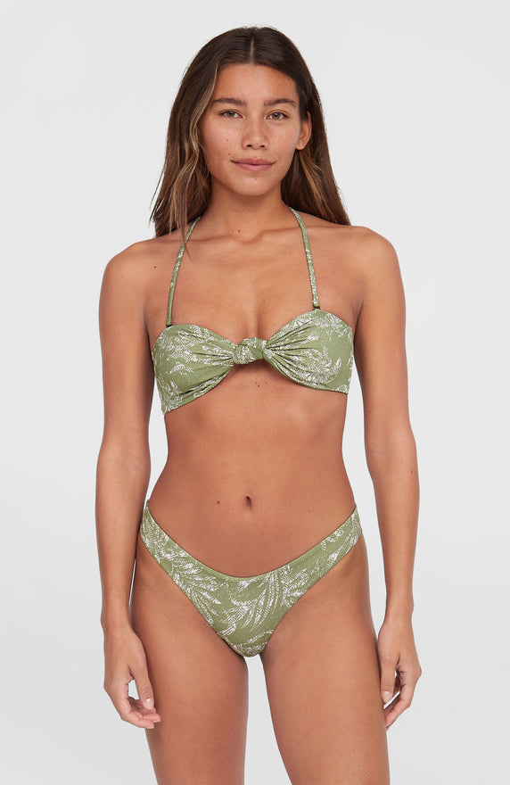 Knot Bandeau Matira Bikini Set | Yellow Animal Blur Knot Bandeau Matira Bikini Set | Yellow Animal Blur