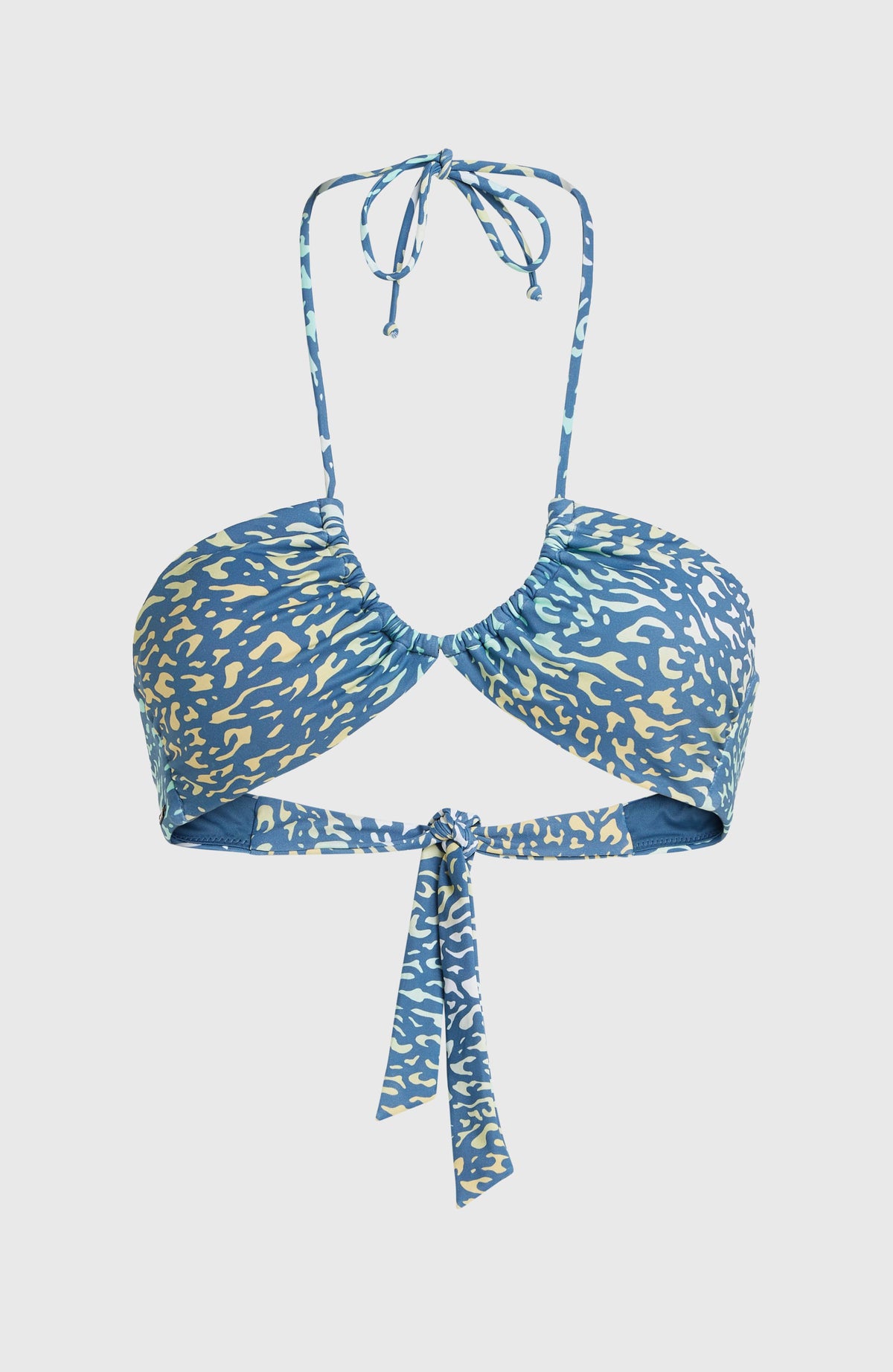 Embry Bikini Top | Yellow Animal Blur