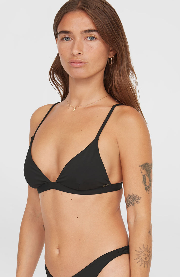 Seaside Tri Bikini Top | Black Out