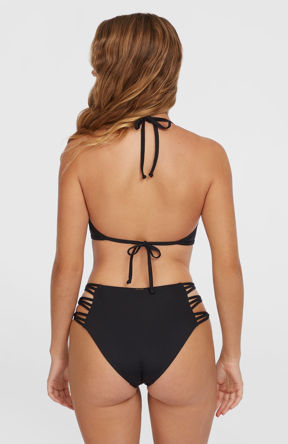 Boulders Strappy Sides Bikini Bottoms | Black Out