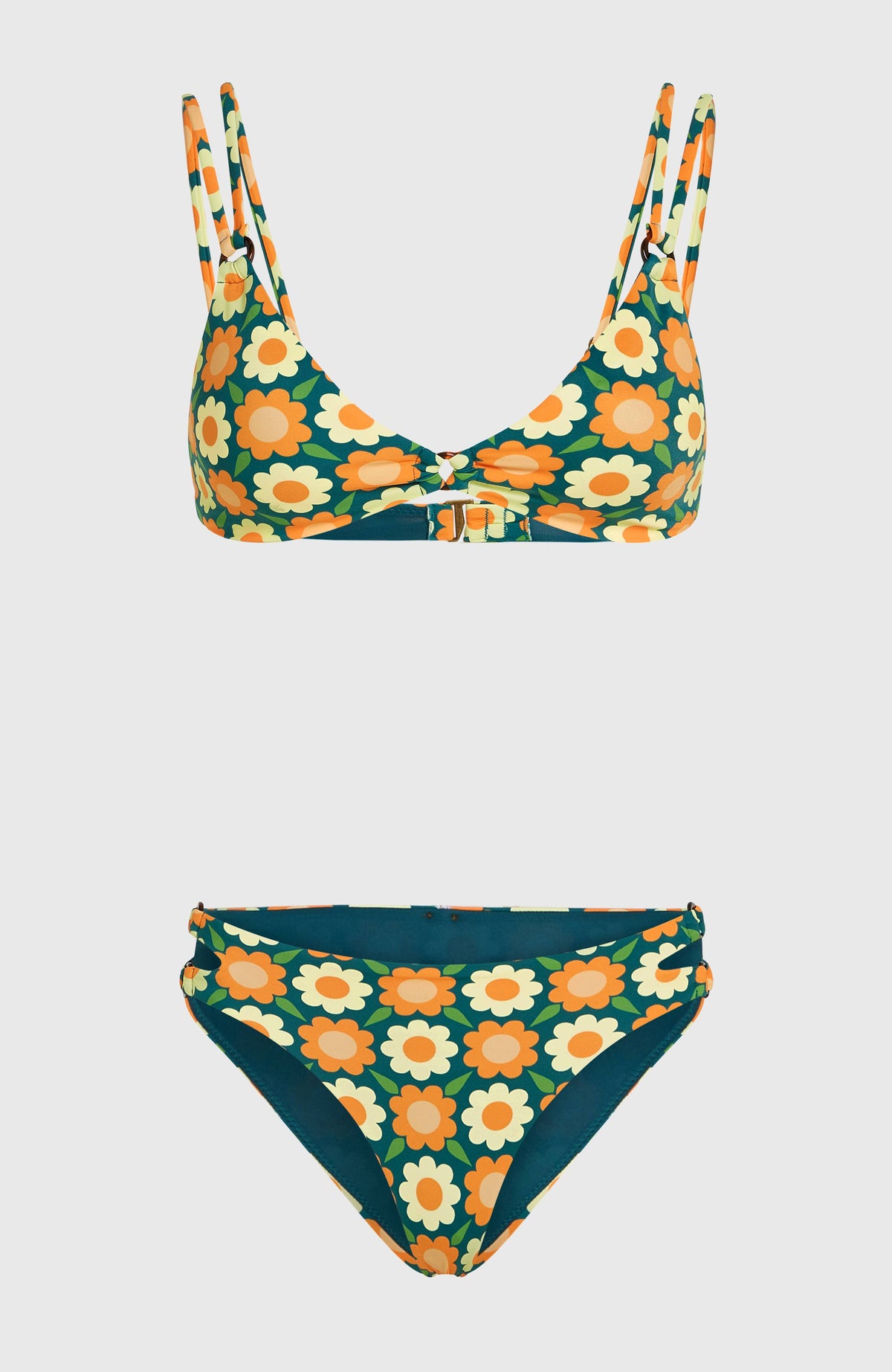 O'Riginals Bikini Set | Green Retro Flower