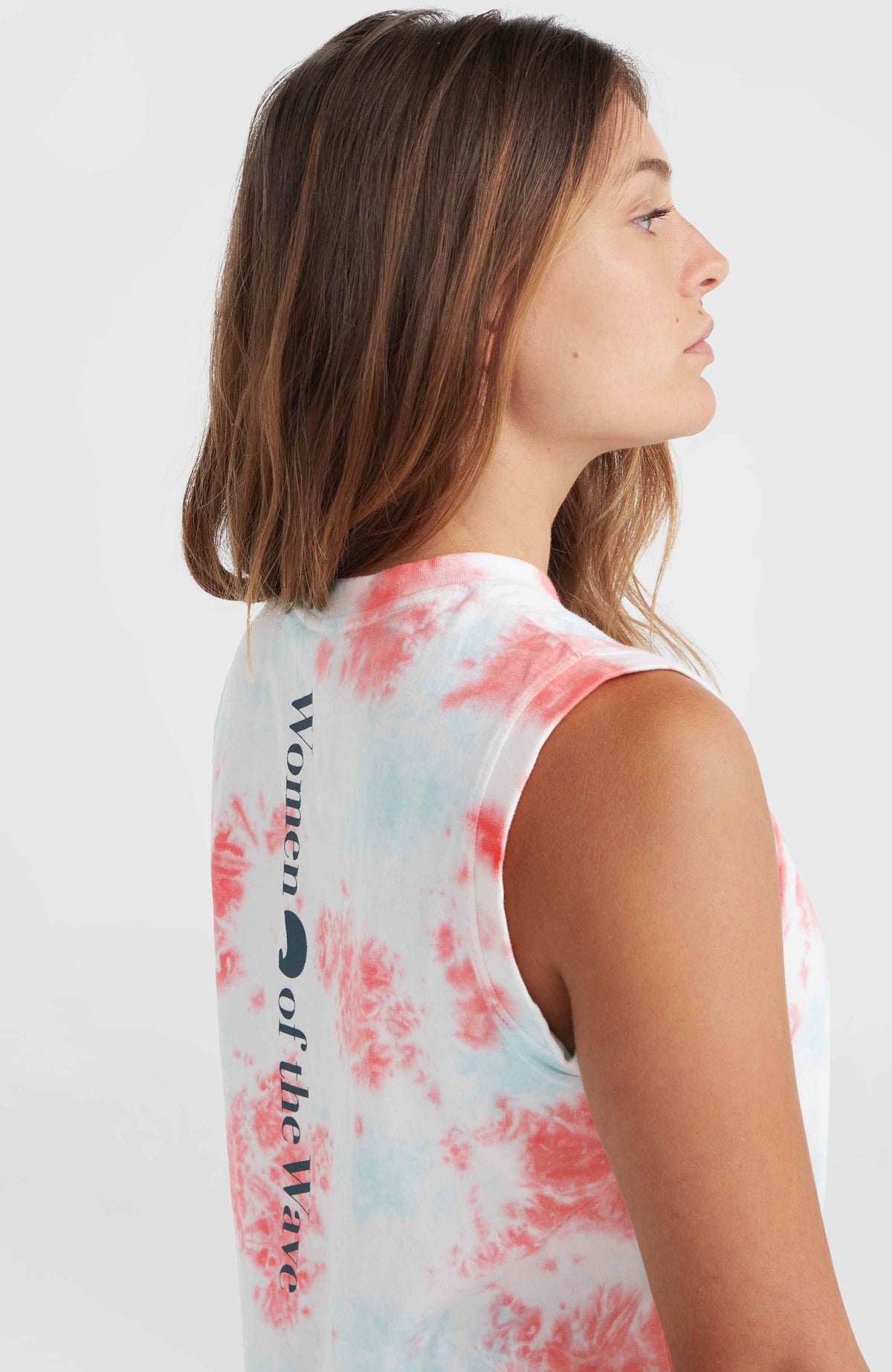 Women Of The Wave Tank Top | Pink Ice Cube Tie Dye