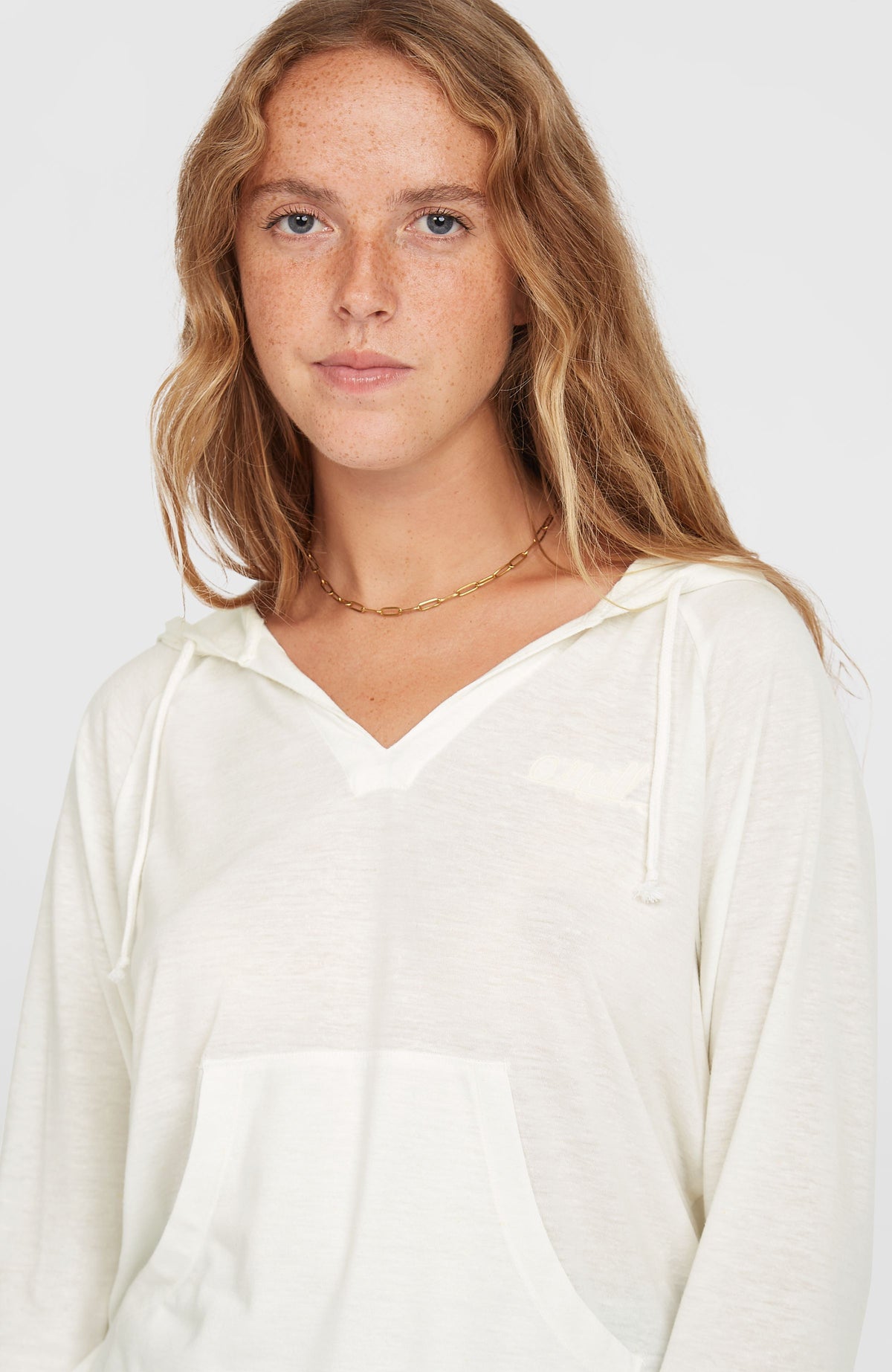 Essentials Long Sleeve Hoodie | Snow White