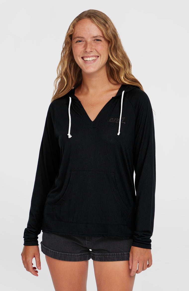 Essentials Long Sleeve Hoodie | Black Out Essentials Long Sleeve Hoodie | Black Out