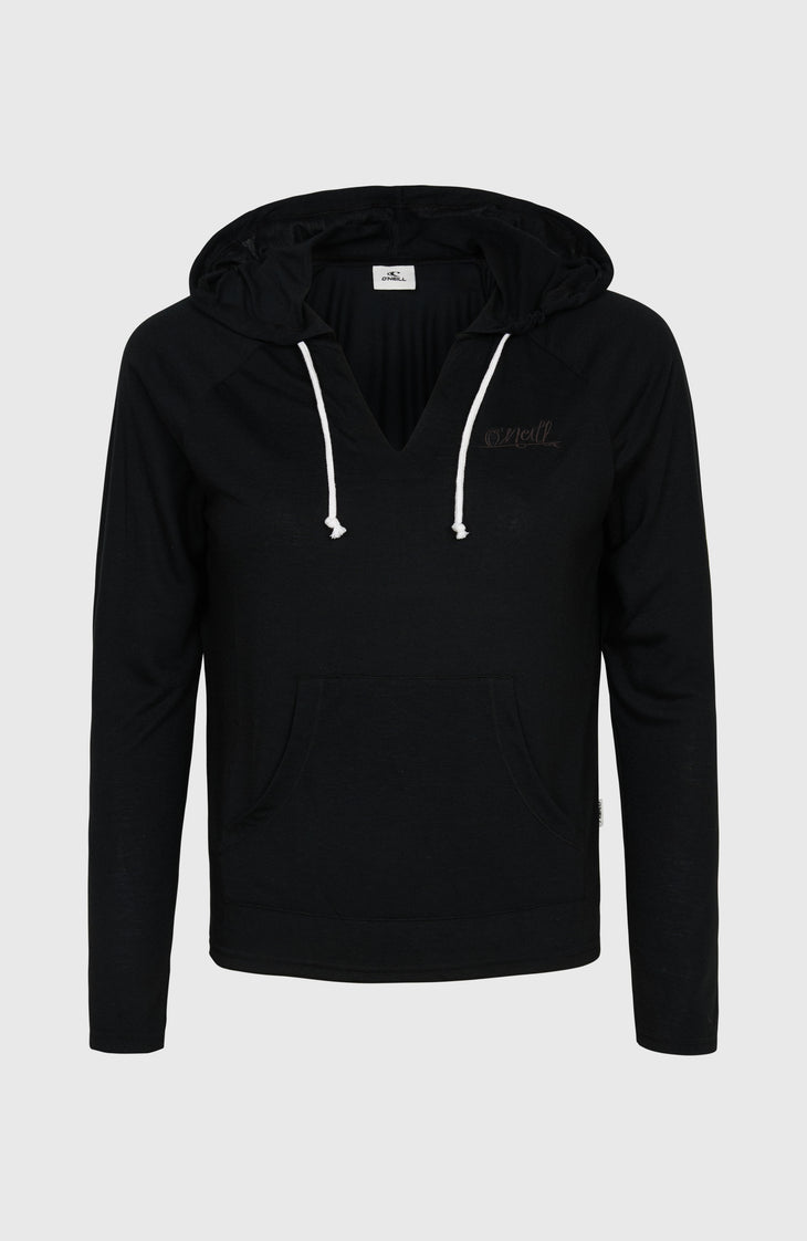 Essentials Long Sleeve Hoodie | Black Out