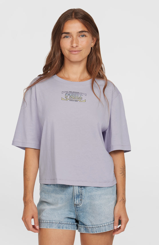 Summer Musthaves Back Print T-Shirt | Purple Gleam