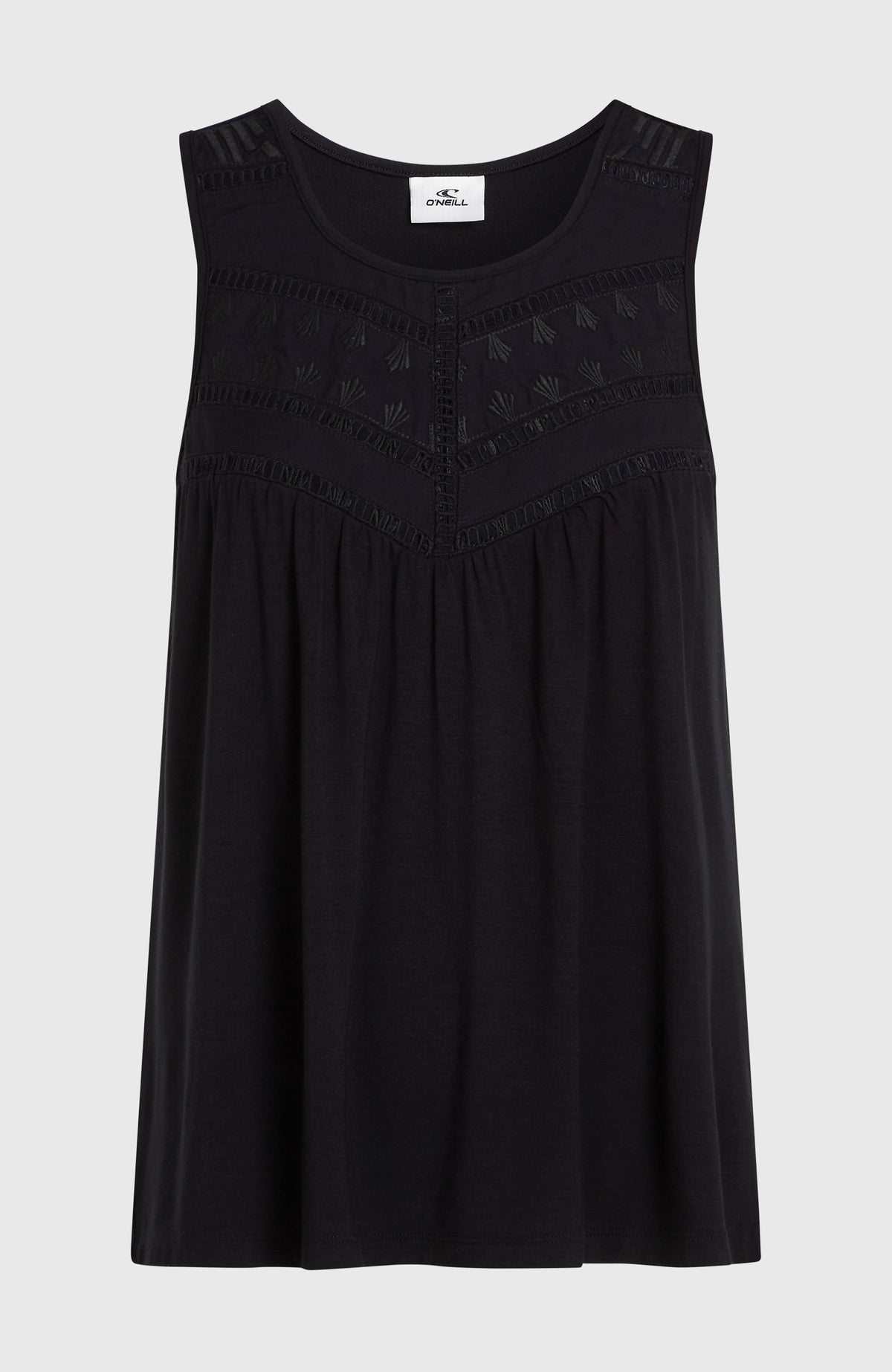 Essentials Tokeena Embroidery Tank | Black Out
