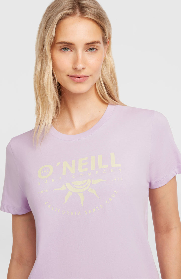 Front Print T-Shirt | Pale Lavender
