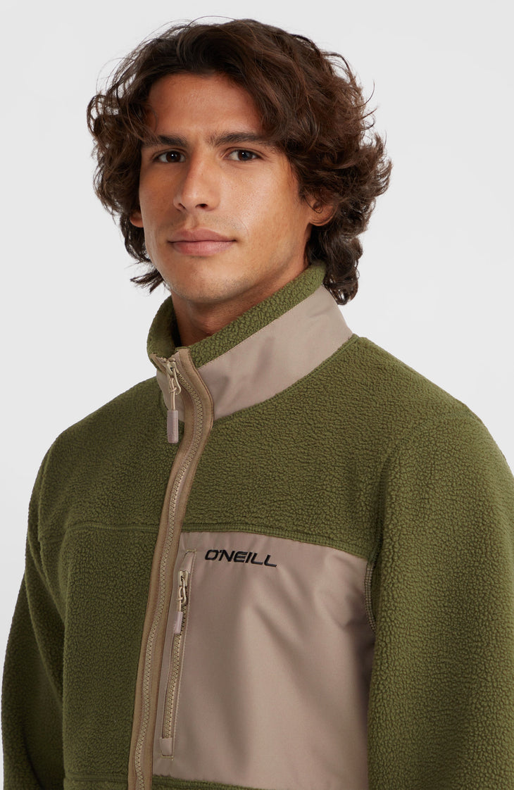 High-Pile Full-Zip Fleece | Forest Night