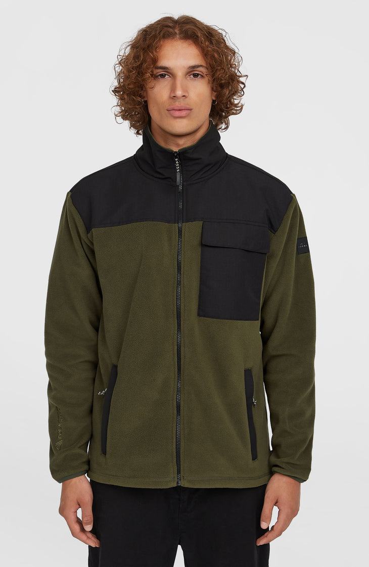Utility Polartec® 200 Full-Zip Fleece | Forest Night Colour Block