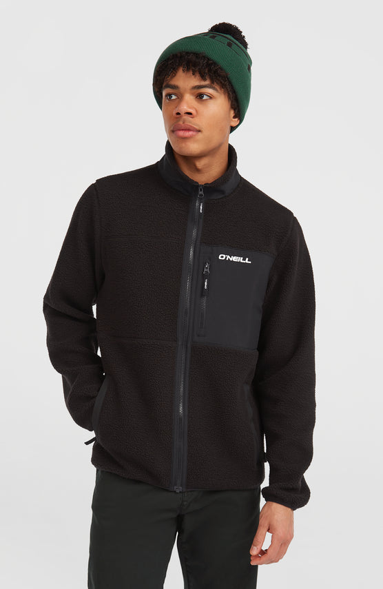 Must-Have High-Pile Full-Zip Fleece | Black Out