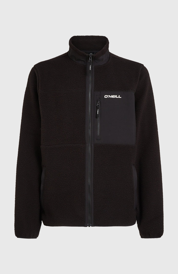Must-Have High-Pile Full-Zip Fleece | Black Out