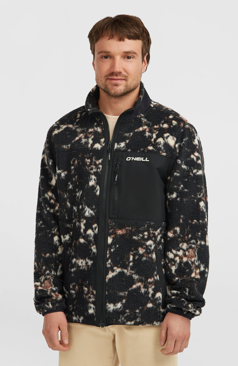 Must-Have High-Pile Full-Zip Fleece | Black/Beige Quarry Must-Have High-Pile Full-Zip Fleece | Black/Beige Quarry