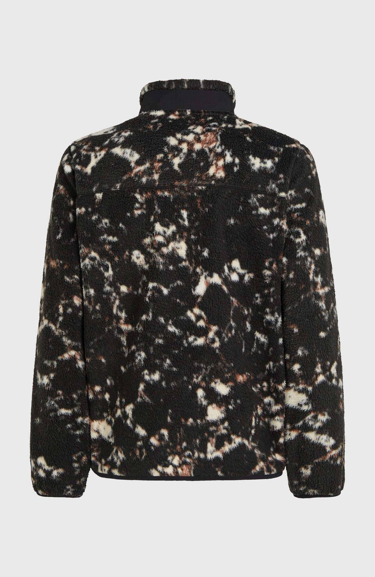 Must-Have High-Pile Full-Zip Fleece | Black/Beige Quarry