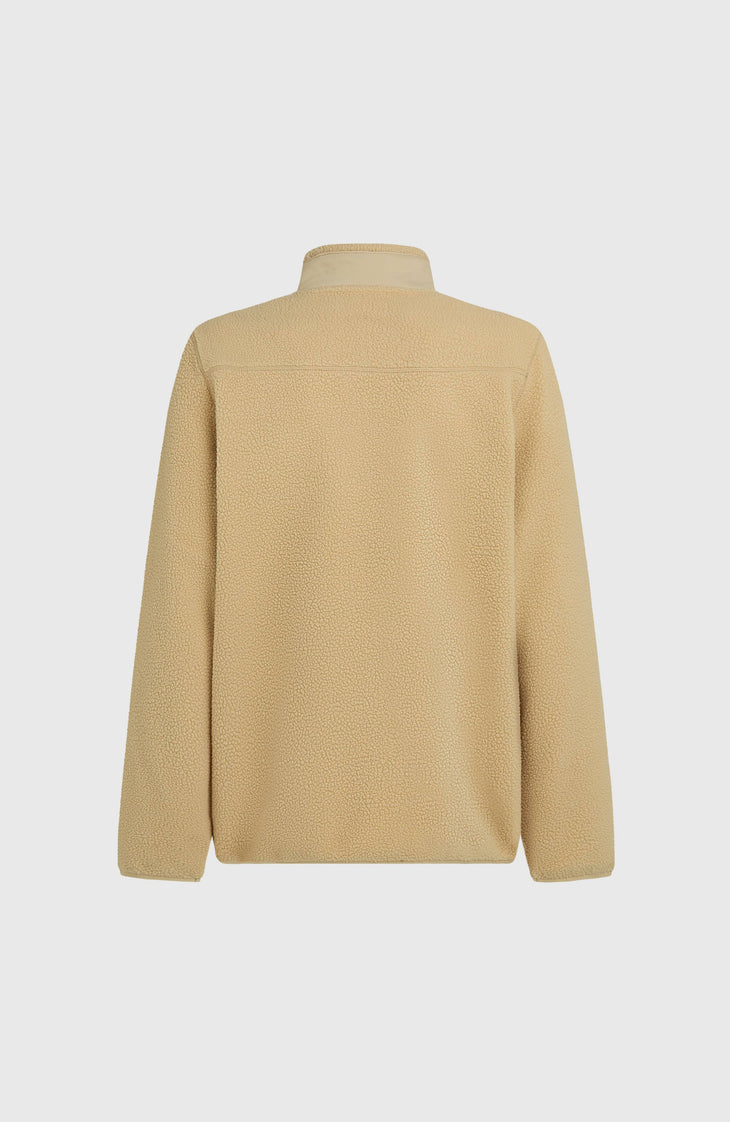 Must-Have High-Pile Full-Zip Fleece | Olive Blush